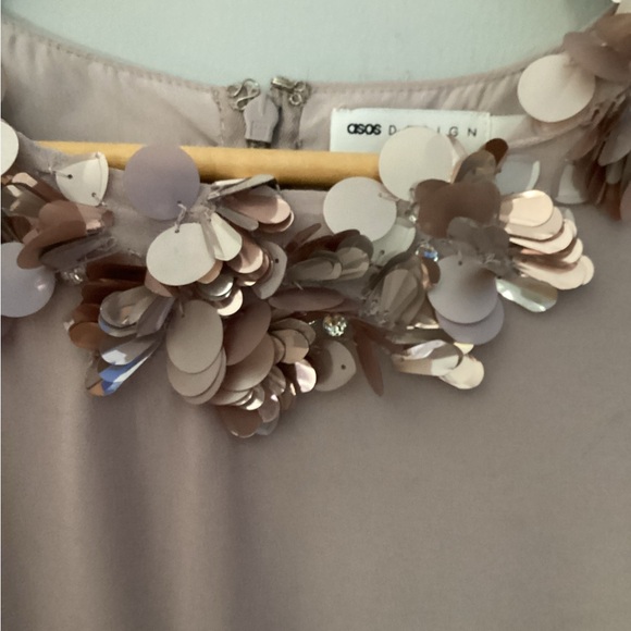 EUC ASOS Design Curve short sleeve dress with 3D embellished neckline size 16. - Picture 4 of 7